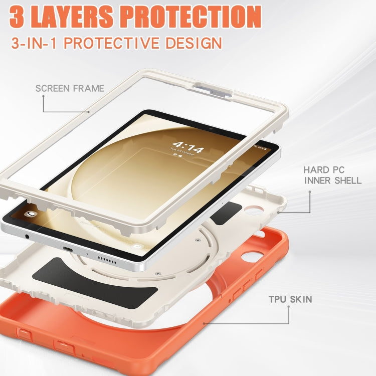 For Samsung Galaxy Tab A9 / Tab A11 Shockproof TPU + PC Protective Tablet Case(Living Coral) by bashfashion