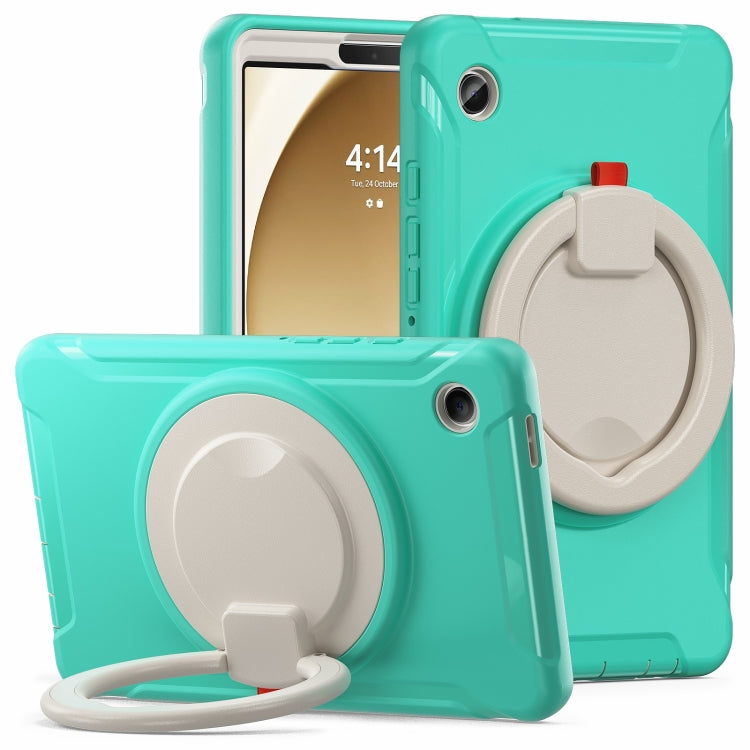 For Samsung Galaxy Tab A9 / Tab A11 Shockproof TPU + PC Protective Tablet Case(Mint Green) by bashfashion