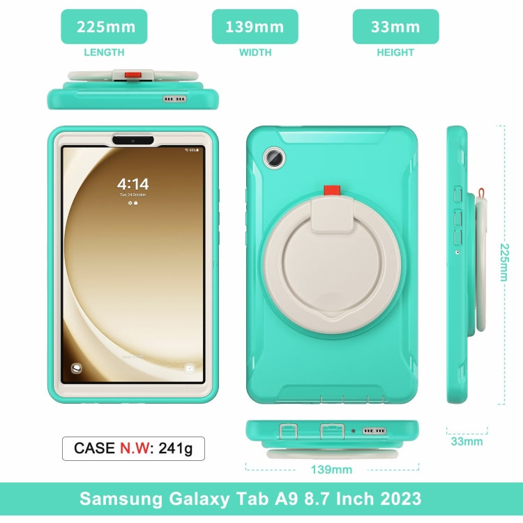 For Samsung Galaxy Tab A9 / Tab A11 Shockproof TPU + PC Protective Tablet Case(Mint Green) by bashfashion