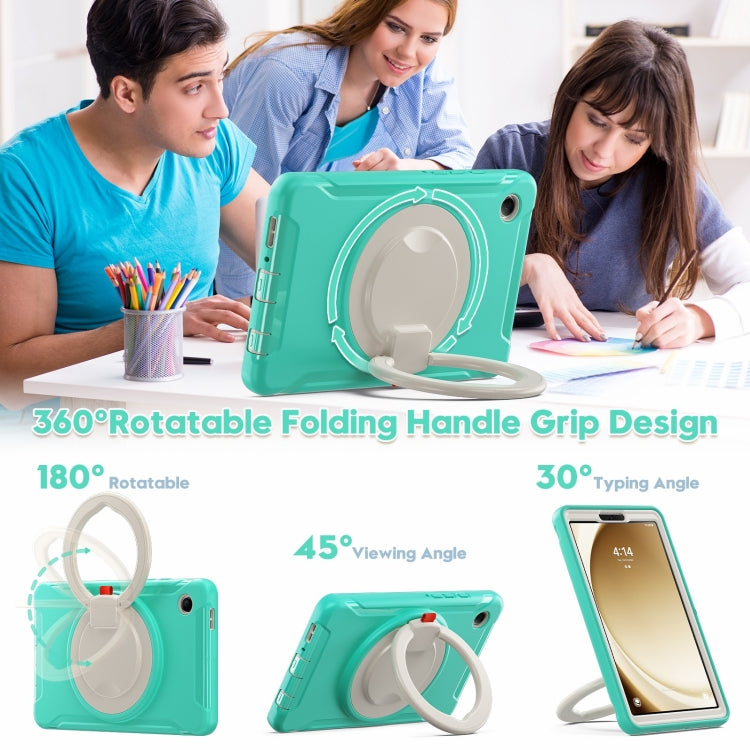 For Samsung Galaxy Tab A9 / Tab A11 Shockproof TPU + PC Protective Tablet Case(Mint Green) by bashfashion