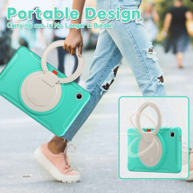 For Samsung Galaxy Tab A9 / Tab A11 Shockproof TPU + PC Protective Tablet Case(Mint Green) by bashfashion