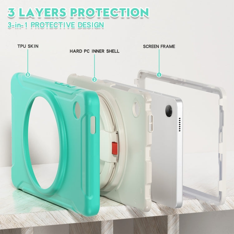 For Samsung Galaxy Tab A9 / Tab A11 Shockproof TPU + PC Protective Tablet Case(Mint Green) by bashfashion