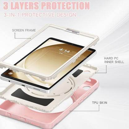 For Samsung Galaxy Tab A9 / Tab A11 Shockproof TPU + PC Protective Tablet Case(Cherry Blossoms Pink) by bashfashion