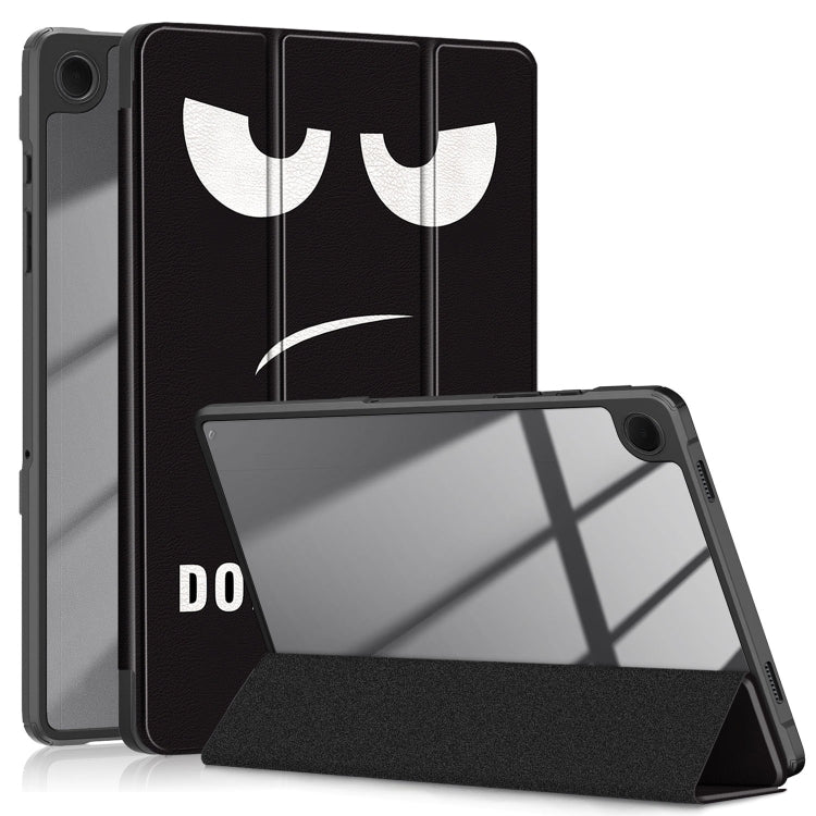 For Samsung Galaxy Tab A9+ / Tab A11+ Acrylic 3-folding Painted Smart Leather Tablet Case(Big Eyes ME) by bashfashion