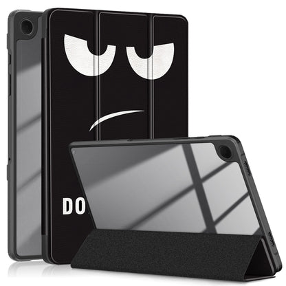 For Samsung Galaxy Tab A9+ / Tab A11+ Acrylic 3-folding Painted Smart Leather Tablet Case(Big Eyes ME) by bashfashion