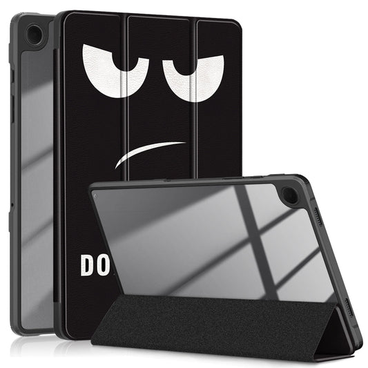 For Samsung Galaxy Tab A9+ / Tab A11+ Acrylic 3-folding Painted Smart Leather Tablet Case(Big Eyes ME) by bashfashion