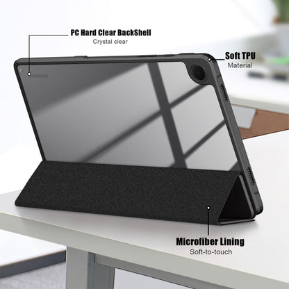 For Samsung Galaxy Tab A9+ / Tab A11+ Acrylic 3-folding Painted Smart Leather Tablet Case(Big Eyes ME) by bashfashion