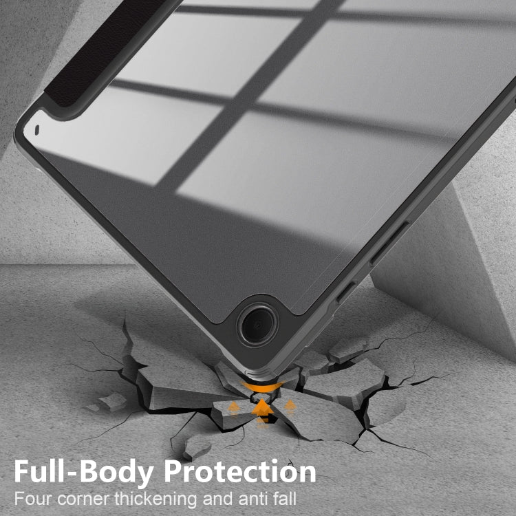 For Samsung Galaxy Tab A9+ / Tab A11+ Acrylic 3-folding Painted Smart Leather Tablet Case(Big Eyes ME) by bashfashion