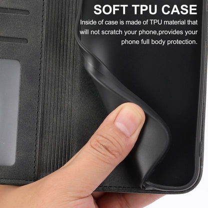 For iPhone 16e Cubic Grid Calf Texture Magnetic Leather Phone Case(Black) by bashfashion