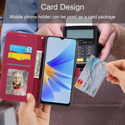 For iPhone 16e Dierfeng Dream Line TPU Hybrid PU Leather Phone Case(Red) by bashfashion