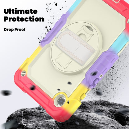 For Samsung Galaxy Tab A9 / Tab A11 Silicone + PC Tablet Case with Shoulder Strap(Camouflage Red) by bashfashion