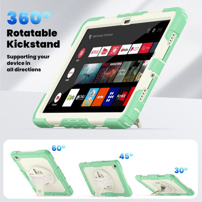 For Samsung Galaxy Tab A9 /Tab A11+ Silicone + PC Tablet Case with Shoulder Strap(Light Green) by bashfashion