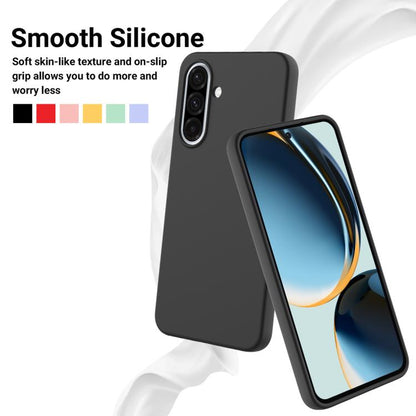 For Samsung Galaxy A56 5G Solid Color Liquid Silicone Dropproof Full Coverage Phone Case(Black) by bashfashion