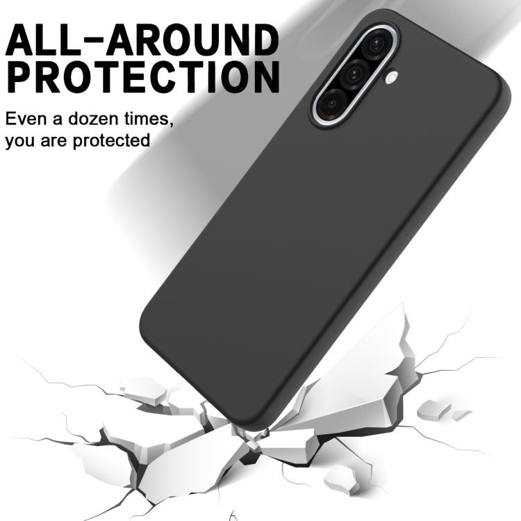 For Samsung Galaxy A56 5G Solid Color Liquid Silicone Dropproof Full Coverage Phone Case(Black) by bashfashion