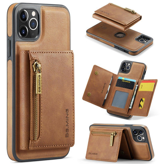 For iPhone 11 Pro Max DG.MING M5 Series Zip RFID Multi Card Detachable Leather Phone Case(Brown) by DG.MING