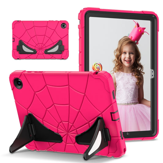 For Samsung Galaxy Tab A11+ / A9+ Spider Silicone Hybrid PC Shockproof Tablet Case(Strawberry Black) by bashfashion