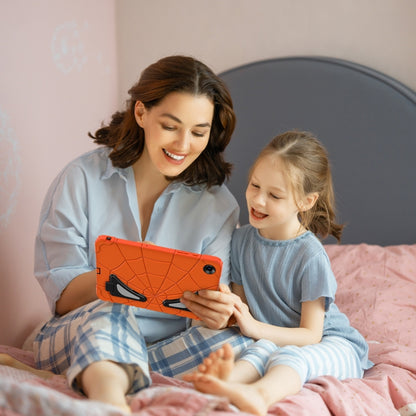 For Samsung Galaxy Tab A11+ / A9+ Spider Silicone Hybrid PC Shockproof Tablet Case(Orange Black) by bashfashion