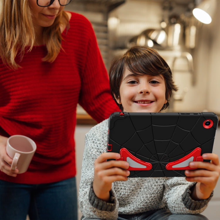 For Samsung Galaxy Tab A11+ / A9+ Spider Silicone Hybrid PC Shockproof Tablet Case(Black Red) by bashfashion