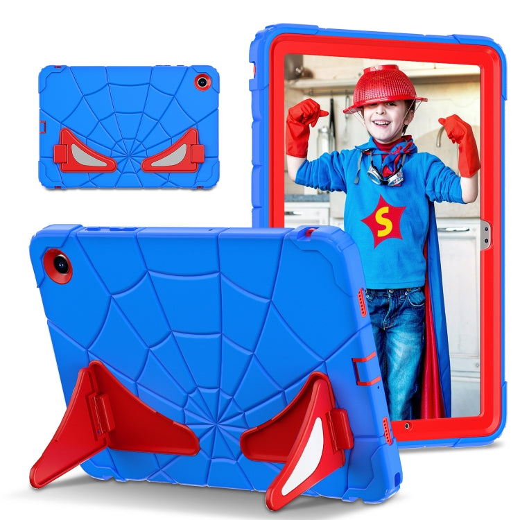 For Samsung Galaxy Tab A11+ / A9+ Spider Silicone Hybrid PC Shockproof Tablet Case(Blue Red) by bashfashion