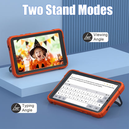 For Samsung Galaxy Tab A9 Spider Silicone Hybrid PC Shockproof Tablet Case(Orange Black) by bashfashion