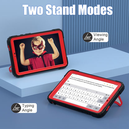 For Samsung Galaxy Tab A9 Spider Silicone Hybrid PC Shockproof Tablet Case(Black Red) by bashfashion