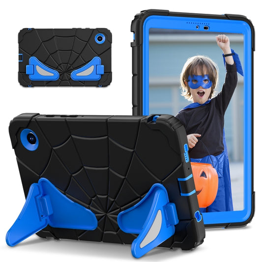 For Samsung Galaxy Tab A9 Spider Silicone Hybrid PC Shockproof Tablet Case(Black Blue) by bashfashion