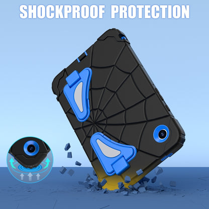 For Samsung Galaxy Tab A9 Spider Silicone Hybrid PC Shockproof Tablet Case(Black Blue) by bashfashion