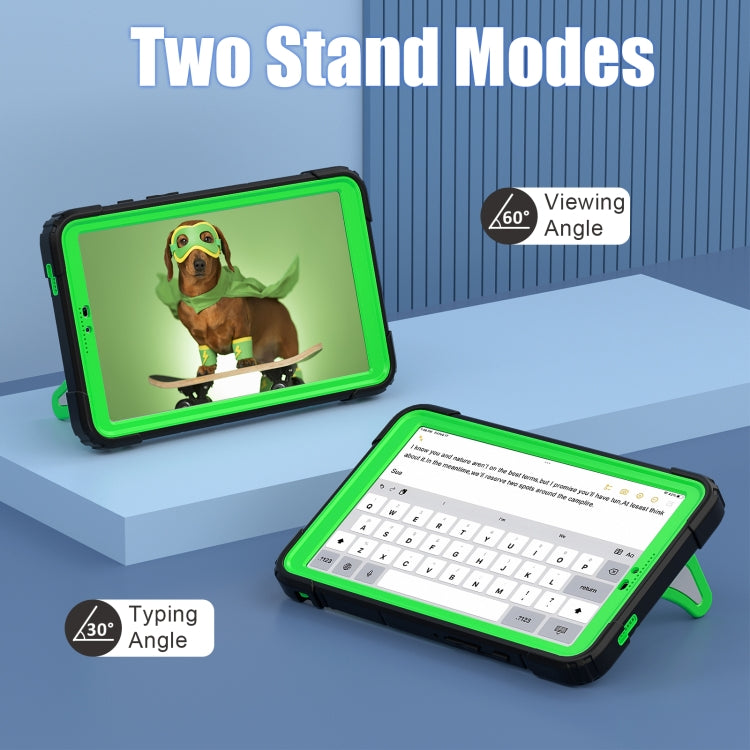 For Samsung Galaxy Tab A9 Spider Silicone Hybrid PC Shockproof Tablet Case(Black Green) by bashfashion