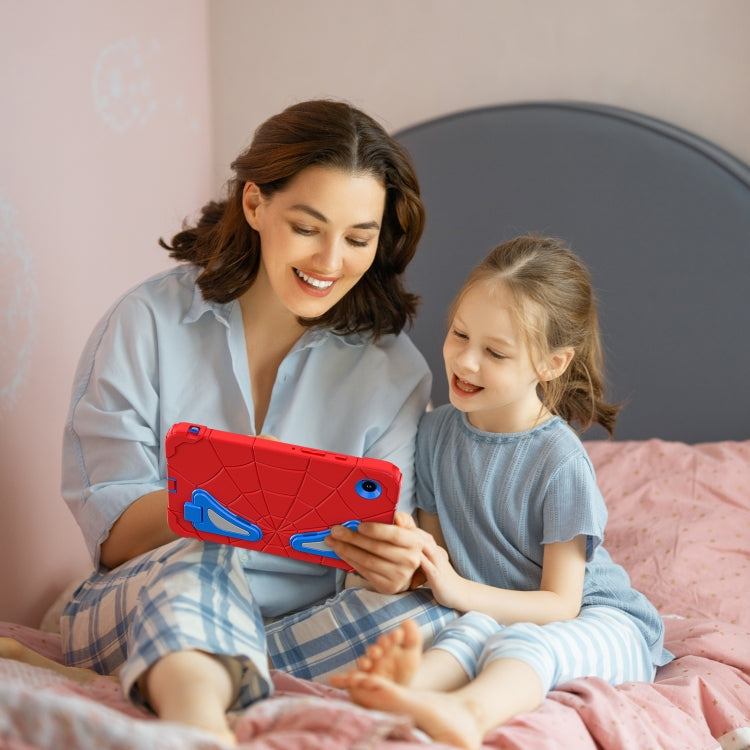 For Samsung Galaxy Tab A9 Spider Silicone Hybrid PC Shockproof Tablet Case(Red Blue) by bashfashion
