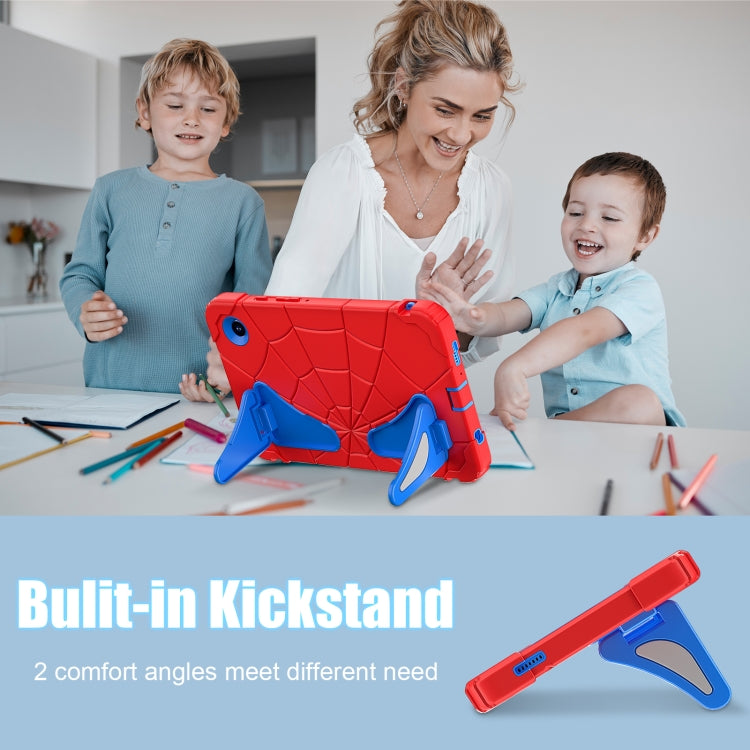 For Samsung Galaxy Tab A9 Spider Silicone Hybrid PC Shockproof Tablet Case(Red Blue) by bashfashion