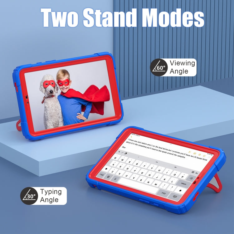 For Samsung Galaxy Tab A9 Spider Silicone Hybrid PC Shockproof Tablet Case(Blue Red) by bashfashion