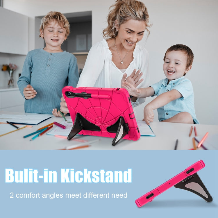 For Samsung Galaxy S9 FE / S8 / S7 Spider Silicone Hybrid PC Shockproof Tablet Case(Strawberry Black) by bashfashion