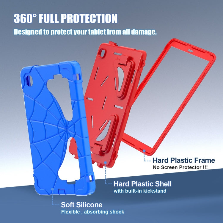 For Samsung Galaxy Tab A7 Lite T220 Spider Silicone Hybrid PC Shockproof Tablet Case(Blue Red) by bashfashion