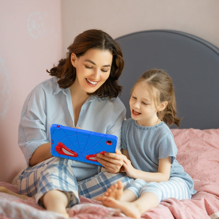 For Samsung Galaxy Tab A7 Lite T220 Spider Silicone Hybrid PC Shockproof Tablet Case(Blue Red) by bashfashion