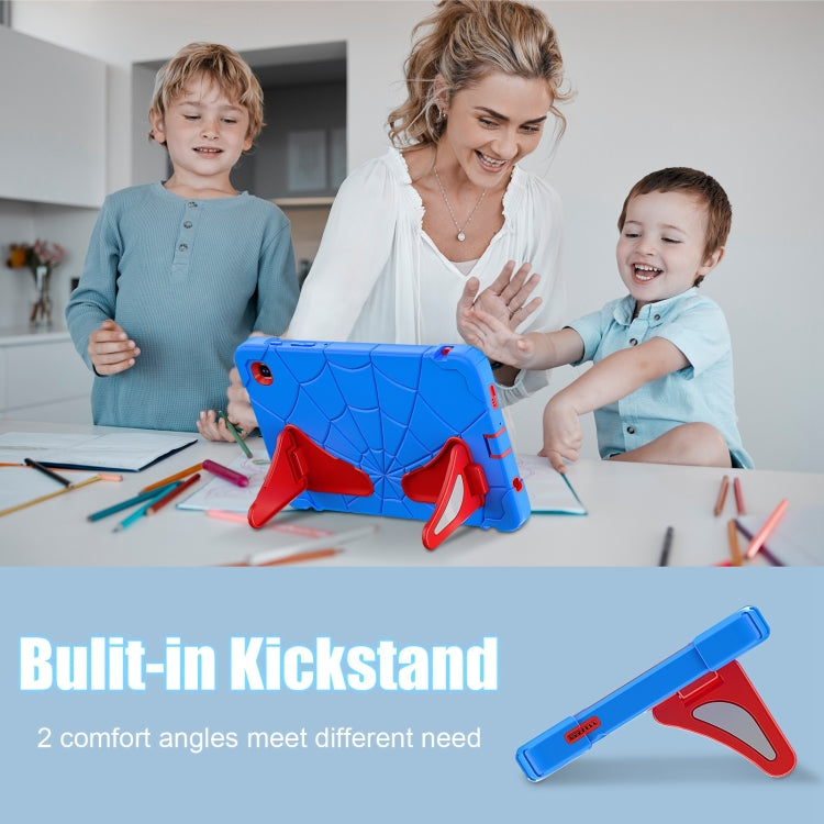 For Samsung Galaxy Tab A7 Lite T220 Spider Silicone Hybrid PC Shockproof Tablet Case(Blue Red) by bashfashion