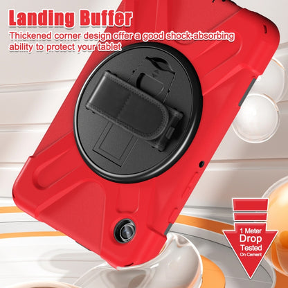 For Samsung Galaxy Tab A9 Rotary Handle Grab TPU + PC Tablet Case(Red) by bashfashion