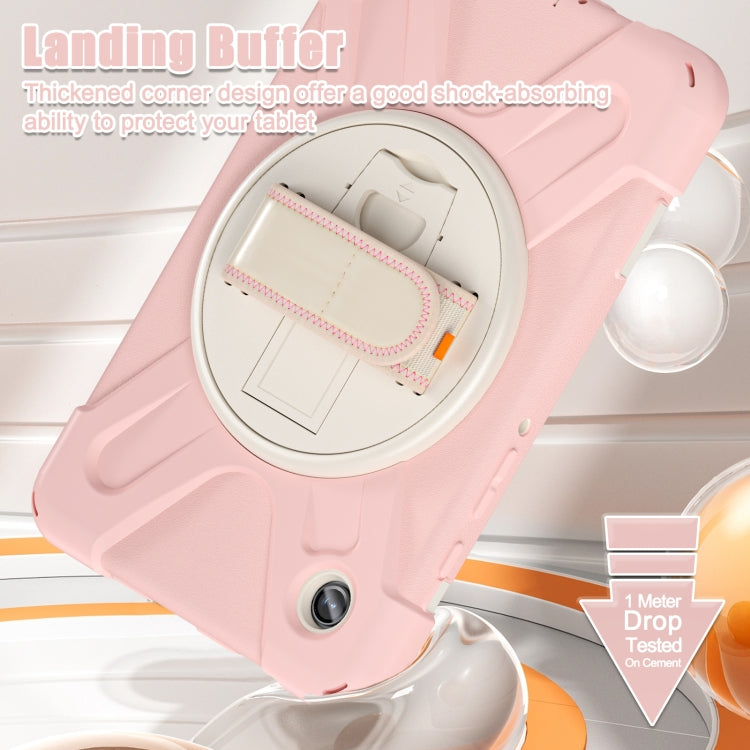 For Samsung Galaxy Tab A9 Rotary Handle Grab TPU + PC Tablet Case(Pink) by bashfashion