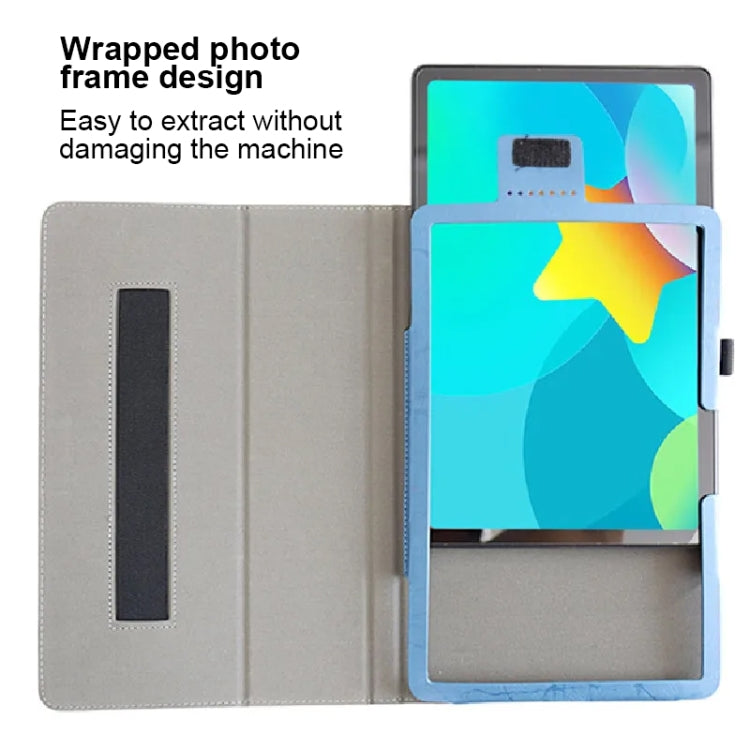 For TCL NxtPaper 11 Flower Embossed Leather Tablet Case with Handrest Strap & Pen Slot(Black) by bashfashion