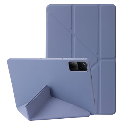 For Xiaomi Redmi Pad SE Deformation Silicone Leather Tablet Case(Lavender) by bashfashion