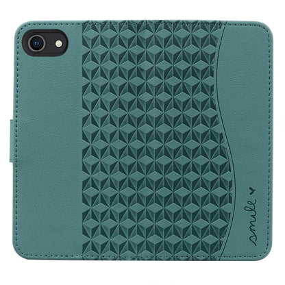 For iPhone 16e Business Diamond Buckle Leather Phone Case with Lanyard(Green) by bashfashion