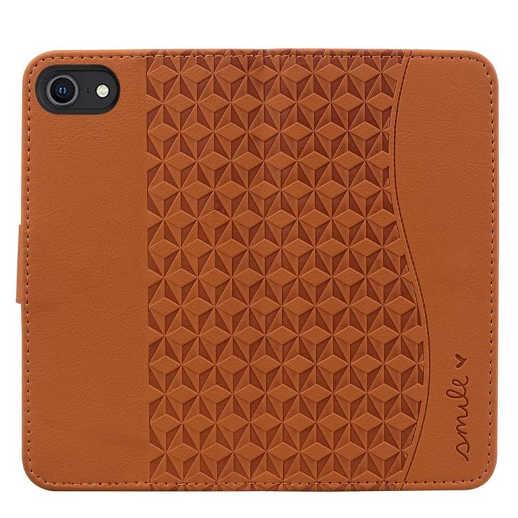 For iPhone 16e Business Diamond Buckle Leather Phone Case with Lanyard(Brown) by bashfashion