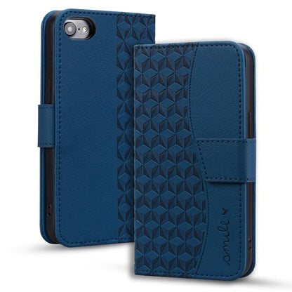 For iPhone 16e Business Diamond Buckle Leather Phone Case with Lanyard(Royal Blue) by bashfashion