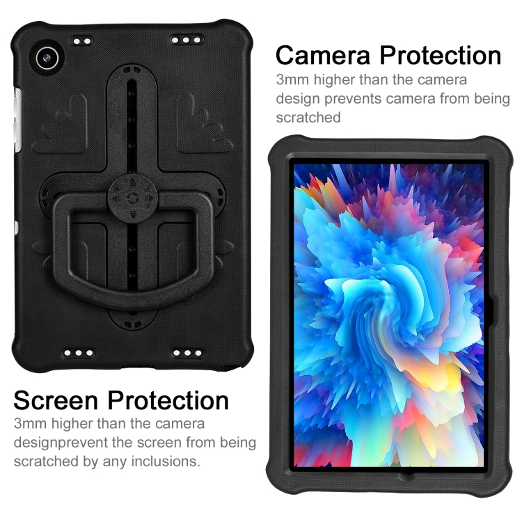 For Samsung Galaxy Tab A9+ / A11+ Shield 360 Rotation Handle EVA Shockproof PC Tablet Case(Black) by bashfashion