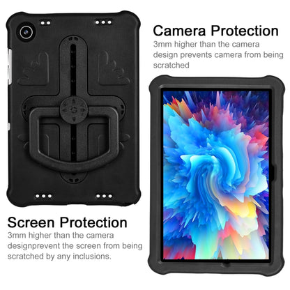 For Samsung Galaxy Tab A9+ / A11+ Shield 360 Rotation Handle EVA Shockproof PC Tablet Case(Black) by bashfashion