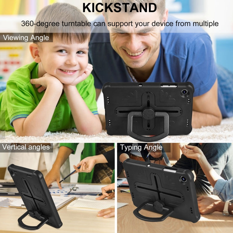 For Samsung Galaxy Tab A9+ / A11+ Shield 360 Rotation Handle EVA Shockproof PC Tablet Case(Black) by bashfashion