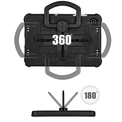 For Samsung Galaxy Tab A9+ / A11+ Shield 360 Rotation Handle EVA Shockproof PC Tablet Case(Black) by bashfashion