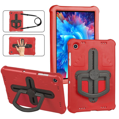 For Samsung Galaxy Tab A9+ / A11+ Shield 360 Rotation Handle EVA Shockproof PC Tablet Case(Red Black) by bashfashion