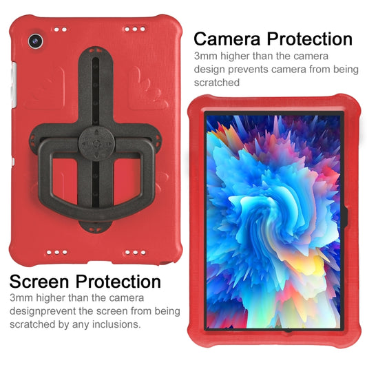For Samsung Galaxy Tab A9+ / A11+ Shield 360 Rotation Handle EVA Shockproof PC Tablet Case(Red Black) by bashfashion