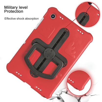 For Samsung Galaxy Tab A9+ / A11+ Shield 360 Rotation Handle EVA Shockproof PC Tablet Case(Red Black) by bashfashion