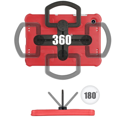 For Samsung Galaxy Tab A9+ / A11+ Shield 360 Rotation Handle EVA Shockproof PC Tablet Case(Red Black) by bashfashion